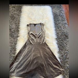Gray Velvet Dress